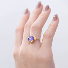 Load image into Gallery viewer, One of a kind opalized wood ring
