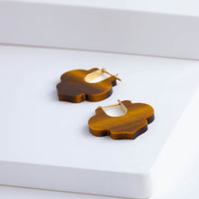 Load image into Gallery viewer, Crest tiger&#39;s eye morrocan earrings
