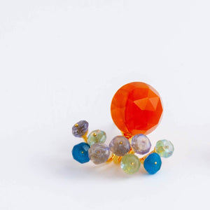 Fairy carnelian and mixed stone earrings