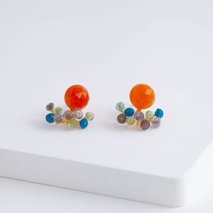 Fairy carnelian and mixed stone earrings