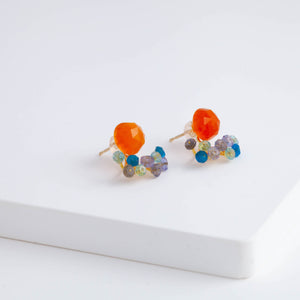 Fairy carnelian and mixed stone earrings