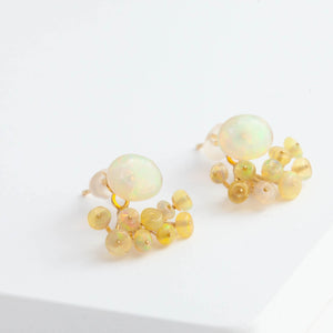 Fairy Ethiopian opal and opal earrings