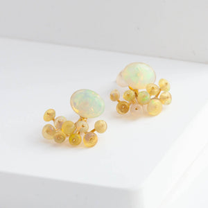 Fairy Ethiopian opal and opal earrings