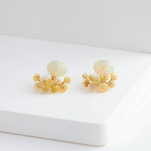 Load image into Gallery viewer, Fairy Ethiopian opal and opal earrings
