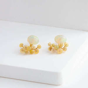 Fairy Ethiopian opal and opal earrings