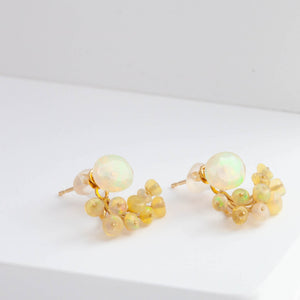 Fairy Ethiopian opal and opal earrings