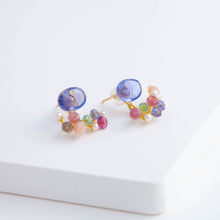 Load image into Gallery viewer, Fairy color changing fluorite and mixed stone earrings
