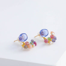 Load image into Gallery viewer, Fairy color changing fluorite and mixed stone earrings
