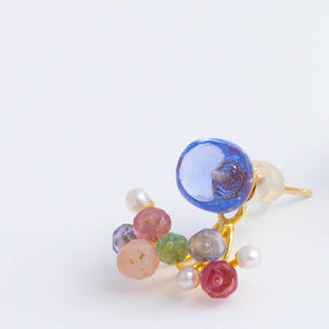 Fairy color changing fluorite and mixed stone earrings