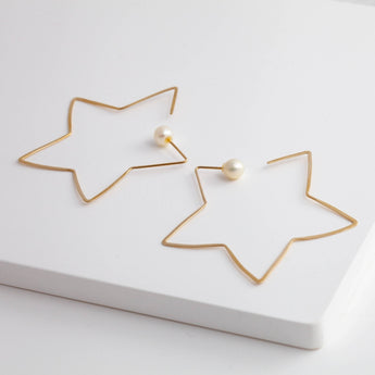 Symbol star hoop earring