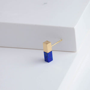 Stick lapis lazuli small stud