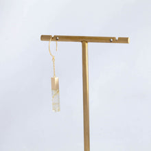 Load image into Gallery viewer, Stick rutilated quartz medium drop earring

