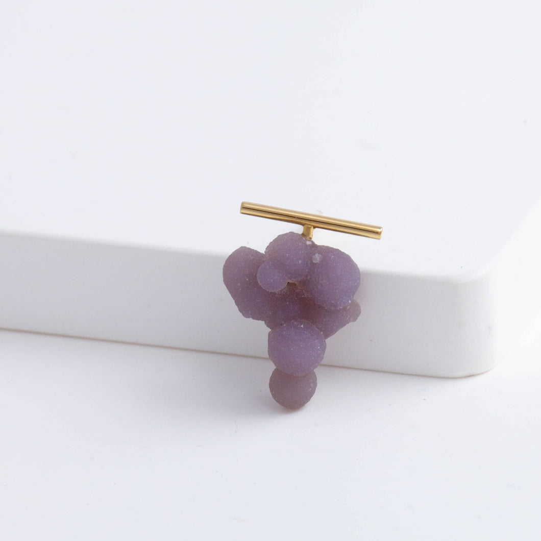 Grape Chalcedony earring