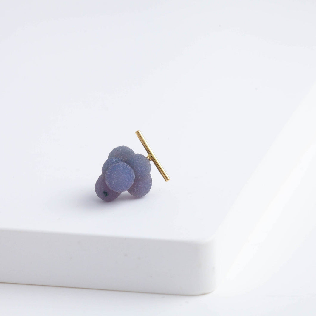 Small Grape Chalcedony earring