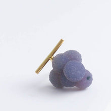 Load image into Gallery viewer, Small Grape Chalcedony earring
