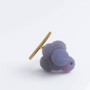 Small Grape Chalcedony earring