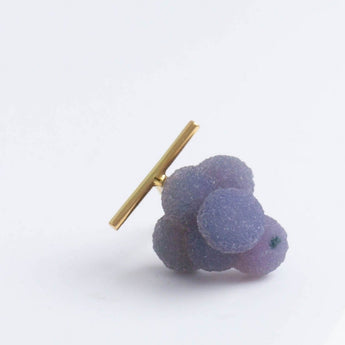 Small Grape Chalcedony earring