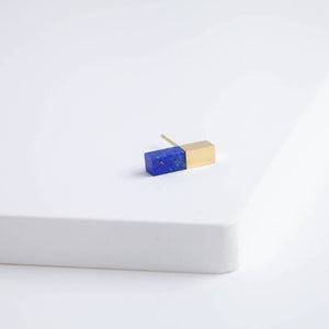 Stick lapis lazuli small stud