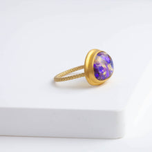 Load image into Gallery viewer, One of a kind opalized wood ring
