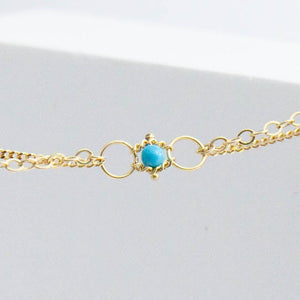 Turquoise whisper chain necklace