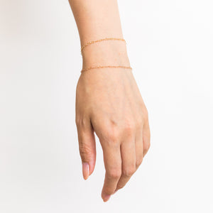 Heart chain bracelet (rose gold) - Kolekto 