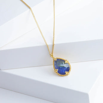 One-of-a-kind bi-color tanzanite necklace