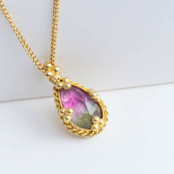 One-of-a-kind multi-color tourmaline necklace