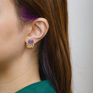 Fairy tanzanite and opal earrings