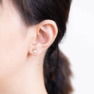 Small gold petal studs