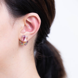 Fairy bi-color fluorite and mixed stone earrings [Limited Edition]