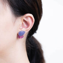 Load image into Gallery viewer, Fairy pear tanzanite and round ruby earrings [Limited Edition]
