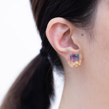 Load image into Gallery viewer, Fairy bi-color fluorite and rose quartz earrings [Limited Edition]
