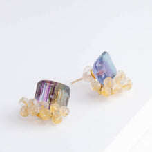 Load image into Gallery viewer, Fairy bi-color fluorite and rose quartz earrings [Limited Edition]
