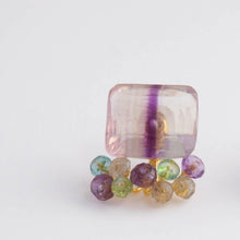 Load image into Gallery viewer, Fairy bi-color fluorite and mixed stone earrings [Limited Edition]
