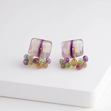 Load image into Gallery viewer, Fairy bi-color fluorite and mixed stone earrings [Limited Edition]
