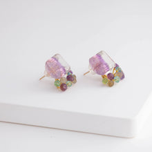Load image into Gallery viewer, Fairy bi-color fluorite and mixed stone earrings [Limited Edition]
