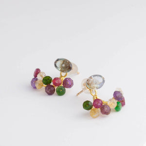 Fairy zoisite and mixed stone earrings [Limited Edition]