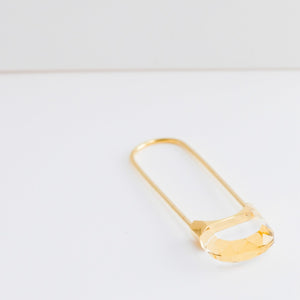 Drop oval quartz earring - Kolekto 