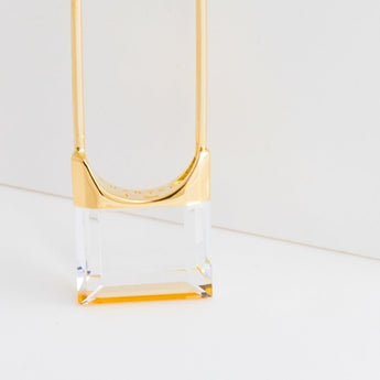 Drop square quartz earring (single) - Kolekto 