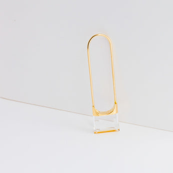 Drop square quartz earring (single) - Kolekto 