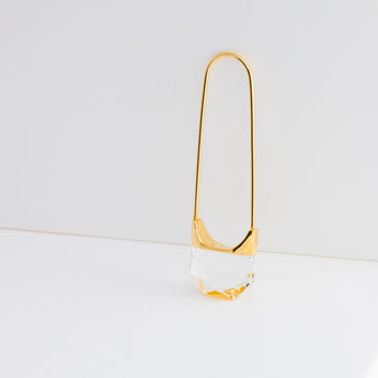 Drop hexagon quartz earring - Kolekto 
