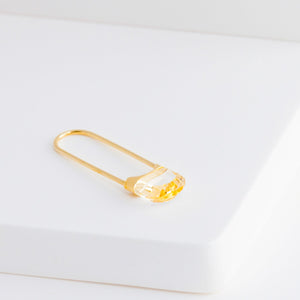 Drop mini oval quartz earring - Kolekto 