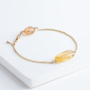 Stone chain bracelet with Imperial Topaz - Kolekto 