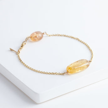 Stone chain bracelet with Imperial Topaz - Kolekto 