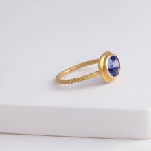 Load image into Gallery viewer, One-of-a-kind bi-color sapphire ring B
