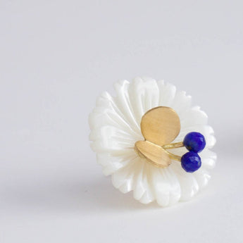 Daisy lapis lazuli butterfly earrings