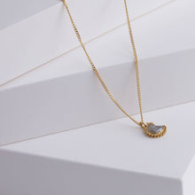 Load image into Gallery viewer, One-of-a-kind crescent icy diamond necklace
