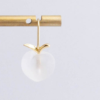 Peach hook earring