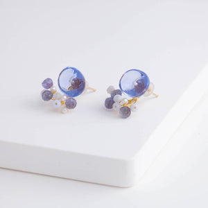 Fairy color changing fluorite and mixed stone earrings B [Limited Edition]