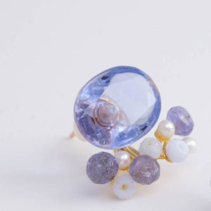 Fairy color changing fluorite and mixed stone earrings B [Limited Edition]